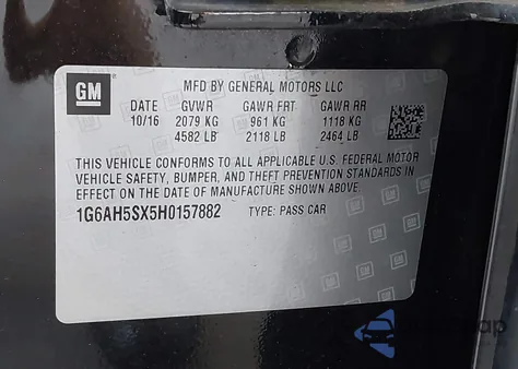 2017 Cadillac Ats Luxury z USA, uszkodzony, nr VIN 1G6AH5SX5H0157882